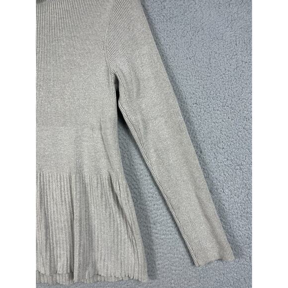 Soft Surroundings Womens Size M Pullover Turtle Neck Gray Ribbed Sweater - Picture 11 of 13